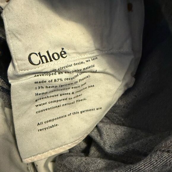 Chloe NWT Papaya straight leg embroidered jeans - Picture 11 of 15